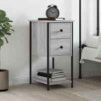 Berkfield Home Bedside Cabinet Grey Sonoma 32x42x70 cm Engineered Wood | Size: 32 x 42 x 70 cm