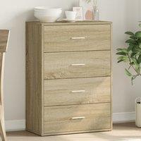 Berkfield Home Sideboard Sonoma Oak 60x31x84 cm Engineered Wood in Brown | Size: 60 x 31 x 84 cm