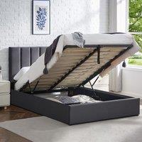 Ottoman Storage Bed Frame with Underbed Storage, Adjustable Headboard
