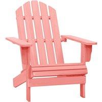 Berkfield Home Garden Adirondack Chair Solid Fir Wood Pink