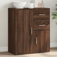 Berkfield Home Sideboard Brown Oak 60x31x70 cm Engineered Wood | Size: 60 x 31 x 70 cm
