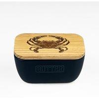 Selbrae House Blue Butter Dish - Crab in Dark Blue | Size: 140 cm x 90 cm