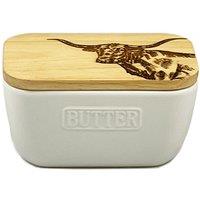 Selbrae House White Butter Dish - Texas Longhorn | Size: 140 cm x 90 cm