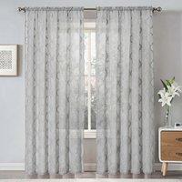 Intimates Tufted Voile Panel Slot Top in Grey | Size: 150 cm width x 229 cm drop