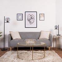 ValueLights Clarke Matt Black Floor Lamp