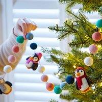 Paper High Felt Penguin Garland