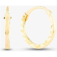 T.H.Baker Women's 9ct Yellow Gold Sleeper Hoop Earrings 1.51.1859
