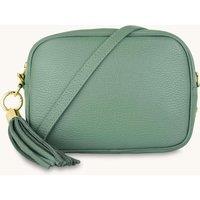 Apatchy London Women's The Tassel Leather Crossbody Bag in Light Green