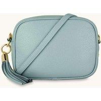Apatchy London Women's The Tassel Leather Crossbody Bag in Baby Blue