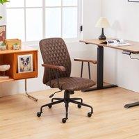 Office Chair, Padded Swivel Armchair with Wheel, Adjustable Height 1 Pack