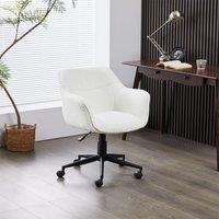 Upholstered Swivel Office Chair, Corduroy Fabric Height Adjustable