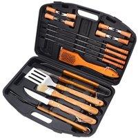 Leaper Women's 18 Pieces Barbecue Accessories Grill Tool Kit in Yellow