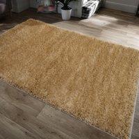 Home Republic Majestic Shaggy Textured Fluffy Rug in Yellow | Size: 120 cm x 170 cm