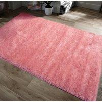Home Republic Majestic Shaggy Textured Fluffy Rug in Pink | Size: 120 cm x 170 cm