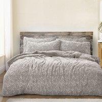 Velosso Teddy Marl Warm & Cosy Duvet Cover & Pillowcase Set in Natural | Size: Single