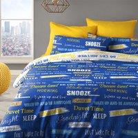Velosso Wake Me Cotton Rich Printed Duvet Cover & Pillowcase Set in Green | Size: Double