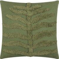 Furn Dakkota 100% Cotton Tufted Cushion in Green | Size: 45 cm x 45 cm
