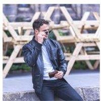 PRIMEHIDE Men's 'Jack' Leather Jacket in Brown | Size: 56R