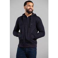 French Connection Men's Cotton Blend Zip Hoody in Navy | Size: Small