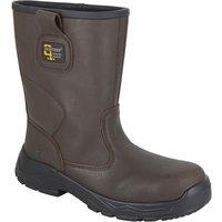 Grafters Men's Waterproof Safety Rigger Boots in Brown | Size: 11