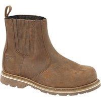 Grafters Men's Safety Leather Dealer Boots in Dark Brown | Size: 11