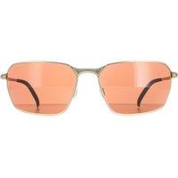 Serengeti Men's Rectangle Matte Light Gold Mineral Drivers Shelton