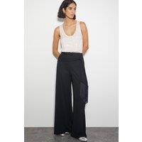 Tanya Tassel Wide Leg Trousers Black