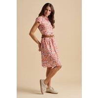 Brakeburn Women's Spring Vine Knee Length Dress in Red | Size: 18