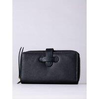 Lakeland Leather Women's 'Newby' Leather Tab Purse in Black