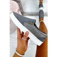 Crystal Suede Zip Pumps Trainers