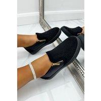 Crystal Suede Zip Pumps Trainers