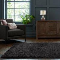 Home Republic Montana Fluffy Textured Rug in Charcoal | Size: 160 cm x 230 cm