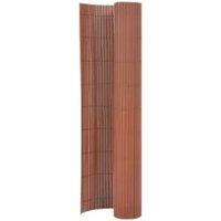 Double-Sided Garden Fence 110x400 cm Brown