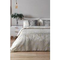 Paoletti Marble Metallic Jacquard Duvet Cover Set in Metallics | Size: King
