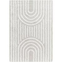 Livabliss Urban Shag-Modern Grey White Beige Brown Soft Plush Pile Living Bedroom Rug in Light Grey | Size: 160 cm x 220 cm