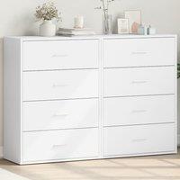Berkfield Home Sideboards 2 pcs White 60x31x84 cm Engineered Wood | Size: 60 x 31 x 84 cm