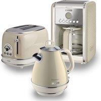 Ariete Jug Kettle, 2 Slice Toaster & Filter Coffee Machine Set in Beige
