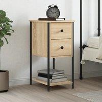 Berkfield Home Bedside Cabinet Sonoma Oak 32x42x70 cm Engineered Wood in Brown | Size: 32 x 42 x 70 cm