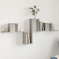 Berkfield Home Wall Shelf Grey Sonoma 104.5x10x43 cm Engineered Wood