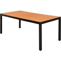 Berkfield Home Garden Table Brown 185x90x74 cm Aluminium & WPC | Size: 185 x 90 x 74 cm