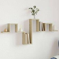 Berkfield Home Wall Shelf Sonoma Oak 104.5x10x43 cm Engineered Wood in Brown