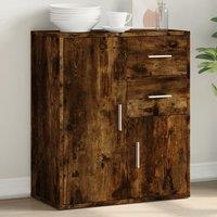 Berkfield Home Sideboard Smoked Oak 60x31x70 cm Engineered Wood in Brown | Size: 60 x 31 x 70 cm