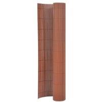 Berkfield Home Double-Sided Garden Fence 110x300 cm Brown