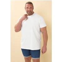 BadRhino Men's Textured Short Sleeve T-Shirt in White | Size: 5-6XL