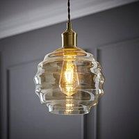 ValueLights Patty Champagne Bubble Glass Easy Fit Ceiling Pendant Lamp Shade in Light Sand