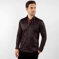 CLAUDIO LUGLI Men's Midnight Club: Lantern Print Shirt in Black | Size: Large
