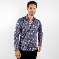 CLAUDIO LUGLI Men's Cappadocia Floating Hot Air Balloons Print Shirt in Navy | Size: Large