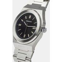 Cernucci Men's Polished Watch - Black in Metallic Silver