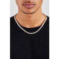 Cernucci Men's Moissanite 5mm Tennis Chain in Metallic Silver | Size: 16 inches