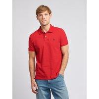 U.S. POLO ASSN. Men's Pique Polo Shirt in Red | Size: Large